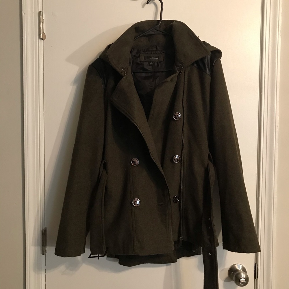 Military green coat